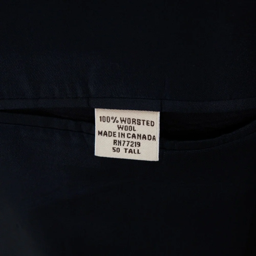 Pronto Uomo Worsted Wool Blue Sport Coat 48L 3-Button Ventless Blazer